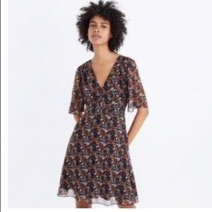 Madewell Orchard Flutter Sleeve Dress